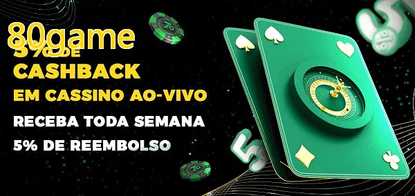 Promoções do cassino ao Vivo 80game